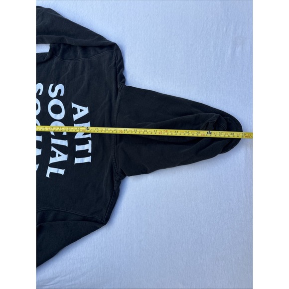Anti Social Social Club Independent Hoodie Size M Black 100% Cotton Pullover - Picture 8 of 8